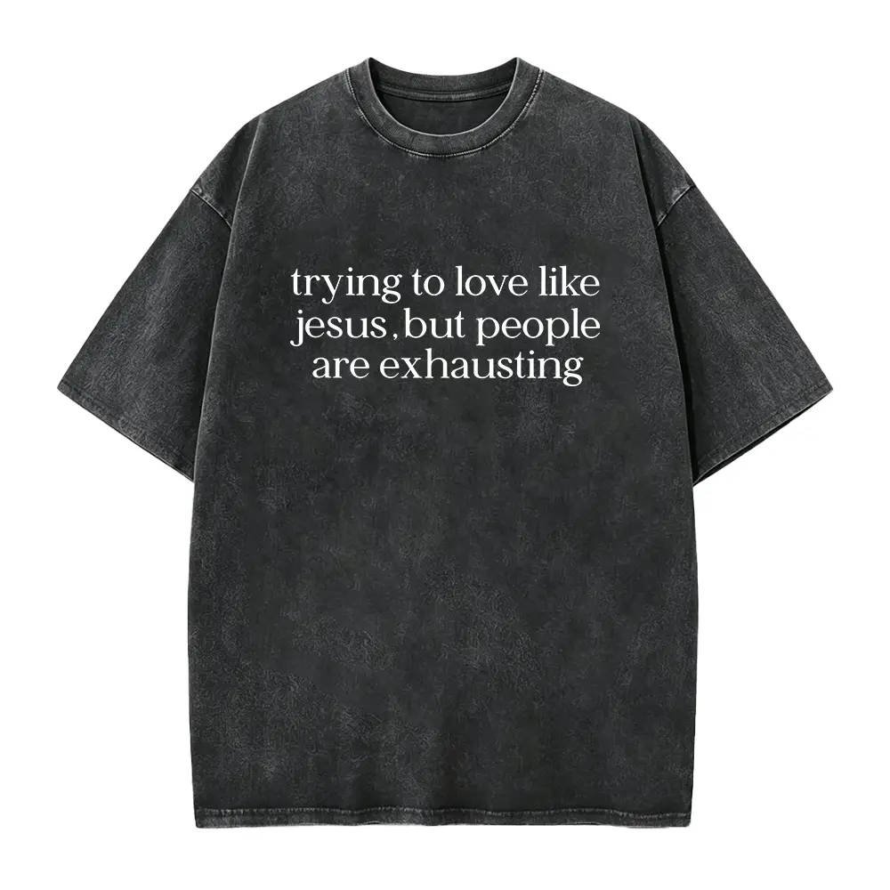 Washed T-shirt-Black