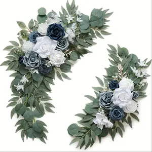 2pcs, Wedding Welcome Flowers, Small Arch Flowers, Artificial Flowers, Wedding Decoration Reception and Wedding Background Flowers, Home Decoration Bouquet