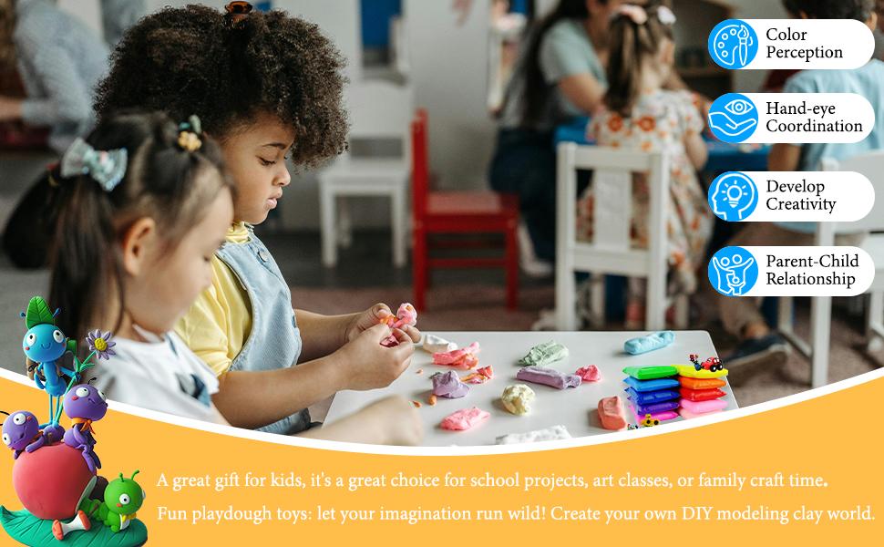 Air Dry Clay Modeling Kit for Kids, 36/48 Color Ultra Light Magic Clay with Tools, Creative DIY Craft Toy for Preschool Learning Gift