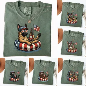 50 Dog Breeds Available, Comfort Colors USA 250 Year Dog Shirt – Funny 4th of July Beer Dog Tee, Patriotic Dog Lover Shirt, American Flag Puppy Tee, Independence Day Gift
