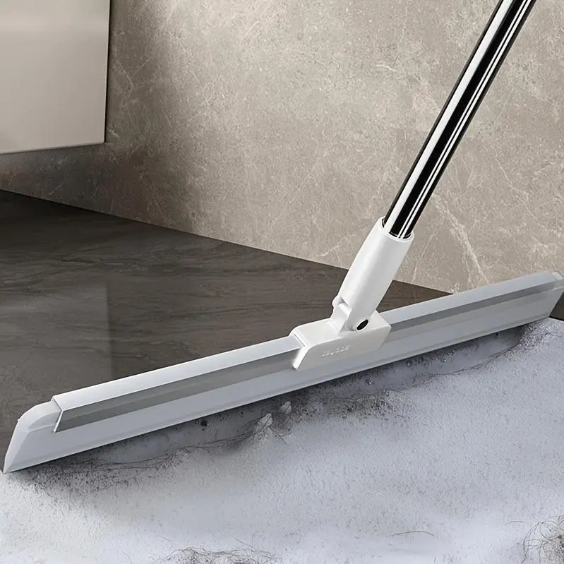 Joybos All-in-One Silicone Squeegee - Broom With Detachable, Rotatable & Long Stainless Steel Handle For Effortless Floor To Ceiling Cleaning - Ideal For Glass, Tile, Wood & Carpet