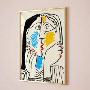 Picasso Exhibition Poster, Gift Idea for Friends, Famous Artist Print, Picasso the Kiss Art Print, Picasso Exhibition Wall Art Decor, Room Decor