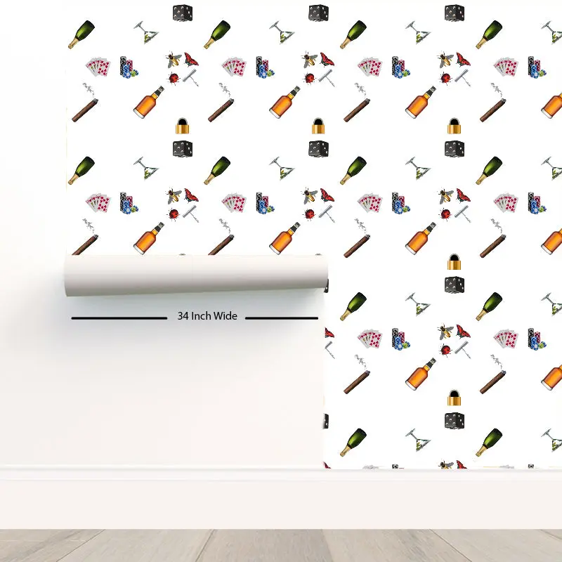 Precise Edge White Poker Peel and Stick Wallpaper