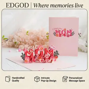 Edgod "Best Mom Ever" 3D Pop-up Card
