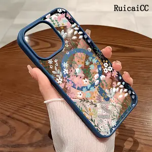 Premium Magnetic Phone Cases for iPhone11/12/13/14/15/16//17/Air/promax/Plus Fresh Wildflower Floral 2k cased MagSafe Ready, Anti-Fall, Springtok and Ultra-Thin Design| Perfect for Everyday Use Screen Protector Resistance