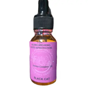 Black Cat Spiritual Oil - Hex Breaking & Jinx Removal Conjure Oil