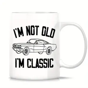 One Piece Eleven Ounce Ceramic Coffee Mug Featuring I Am Not Old I Am Classic Message Ideal Gift for Lovers and Men