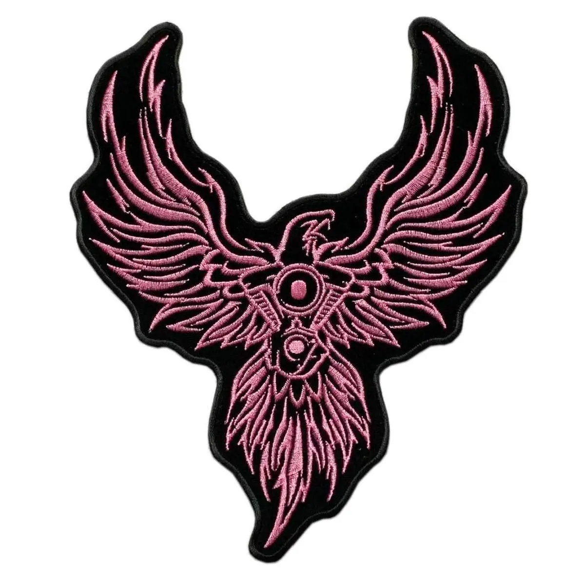 Pink Phoenix Eagle Jacket Vest Patch [Iron on sew on - 9.0 X 7.5 INCH]