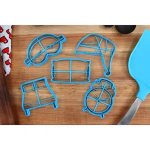 Bedtime Cookie Cutters - Clock Cookie, Bed Cookie, Pillow Cookie, Sleep Mask Cookie