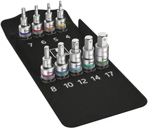WERA 05004201001 8740 C HF 1 ZYKLOP BIT SOCKET WITH 1/2" DRIVE SOCKET WITH HOLDING FUNCTION 9PCS
