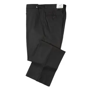 "Anthony" Black Vitale Barberis Italian Wool Tuxedo Pants