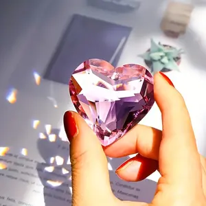 Crystal Heart Ornaments,2-Pack 30mm Crystal Heart Ornaments, 2-Pack Valentine'S Day Birthday Christmas Gift, Gifts for Mother's Day,2-Pack Crystal Light Catchers