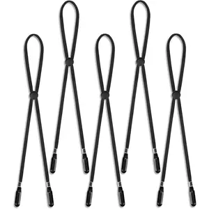 5 Pcs Adjustable Hat Strap Clips Elastic Hats Removable Chin Cord, Windproof Hat Strap Clips Anti-Lost Cap Strap Clips