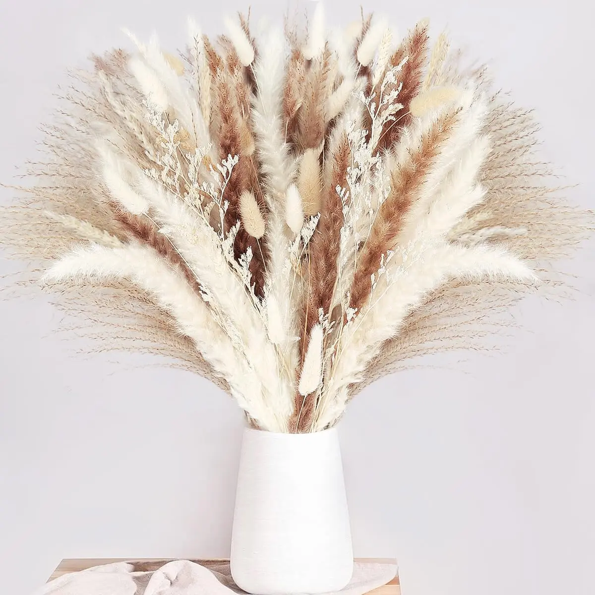 86-Piece Mixed Natural Dried Pampas Grass Decor