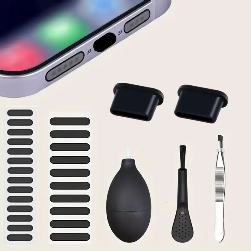 Mobile Phone Cleaning Kit, Phone Charging Port Dust Plug Removal Tools Set, Tablet Cleaning Brush Set, Camera Cleaner, Phone Accessories, Electronic Gadgets