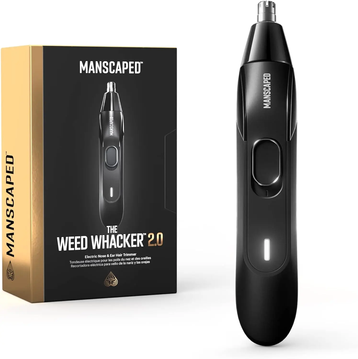 MANSCAPED The Weed Whacker 2.0 Ear and Nose Hair Trimmer Rechargeable Waterproof