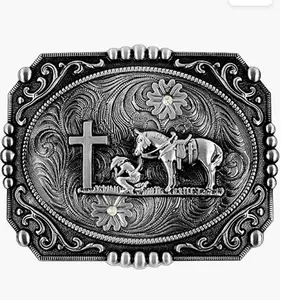 Bronze praying cowboy buckle 1790BNZ