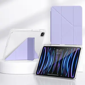 Tablet Case with Pencil Holder, 1 Count Multi-Angle Stand Tablet Protective Cover, Auto Sleep/Wake Tablet Protector Cover Compatible with iPad