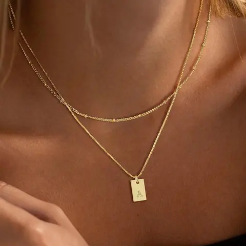 Layered Necklace, Chain Necklace, Initials Necklace, Alphabet Necklace, Fashionable Letter Pattern Decor Pendant Necklace for Women & Girls, Fashion Jewelry for Party, Daily Decor, Trendy All-match & for Birthday Gift, Decorative Necklace
