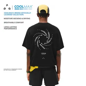 FPA Men’s Polka Dot Slogan Sports T-Shirt – Quick Dry, Crew Neck, Summer Outdoor Casual Tee