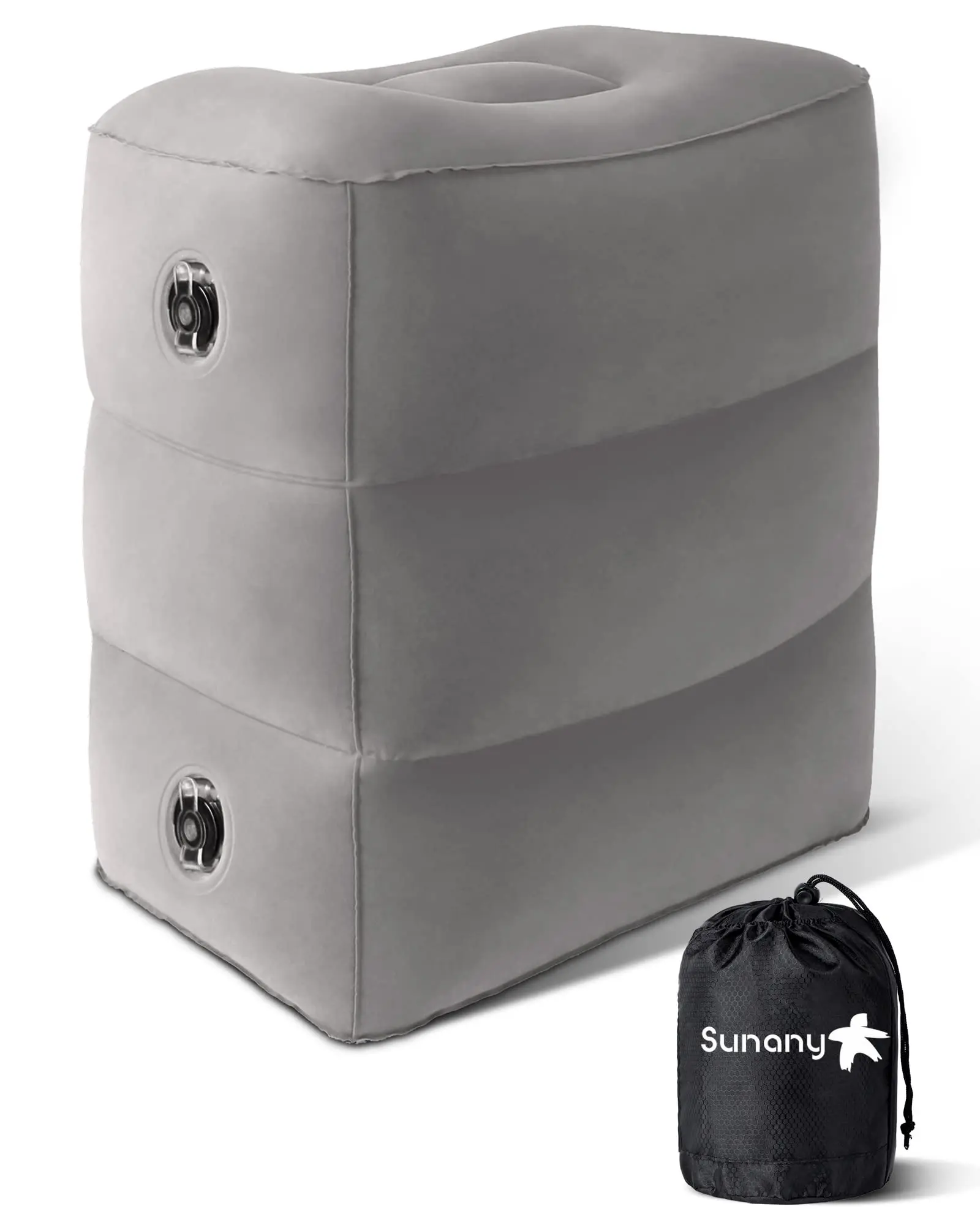 Sunany Inflatable Foot Rest Pillow for Travel, Kids/Adults Airplane Travel Pillow-Adjustable Height Cushions,for Kids to Sleep While Traveling,Suitable for Office, Home and Any Travell