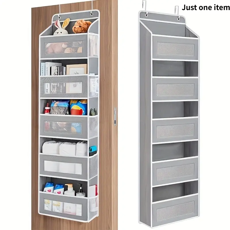 Five-Layer Storage Box, Door Hanging Organizer with 5 Large Pockets, Multi Functional Organizer, Multi Purpose Storage, Ideal for Bedroom, Bathroom, Food Storage, Room Organization
