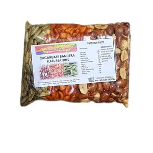 Cacahuate Bandera Flag Peanuts - Mix of Spicy Salty Peanuts & Pumpkin Seeds 250g Bag Snack Food