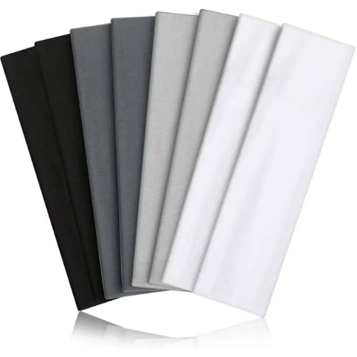 Black, White, Light Gray, Medium Gray