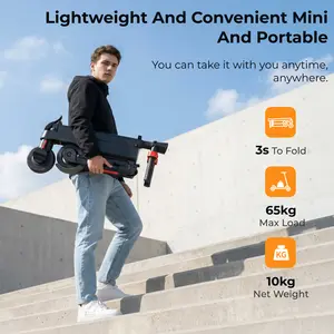 HX X6 Triple Foldable Backpack Electric Scooter 350W Motor&Removable Battery,13Miles Range E Scooter with Dual Brakes&App Control,3 Speed