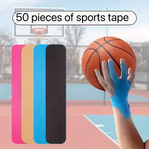 50 Pieces Sports Bandages and Tapes, Ideal for Basketball, Badminton, Tennis, Golf, Fitness, Boxing, Rock Climbing, Essential Athletic Gear