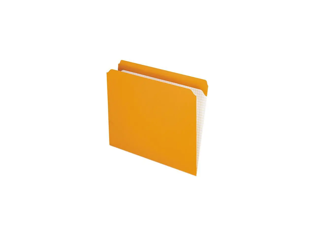 Pendaflex R152ORA Two-Ply Reinforced File Folder, Straight Cut, Top Tab, Letter, Orange, 100/Box
