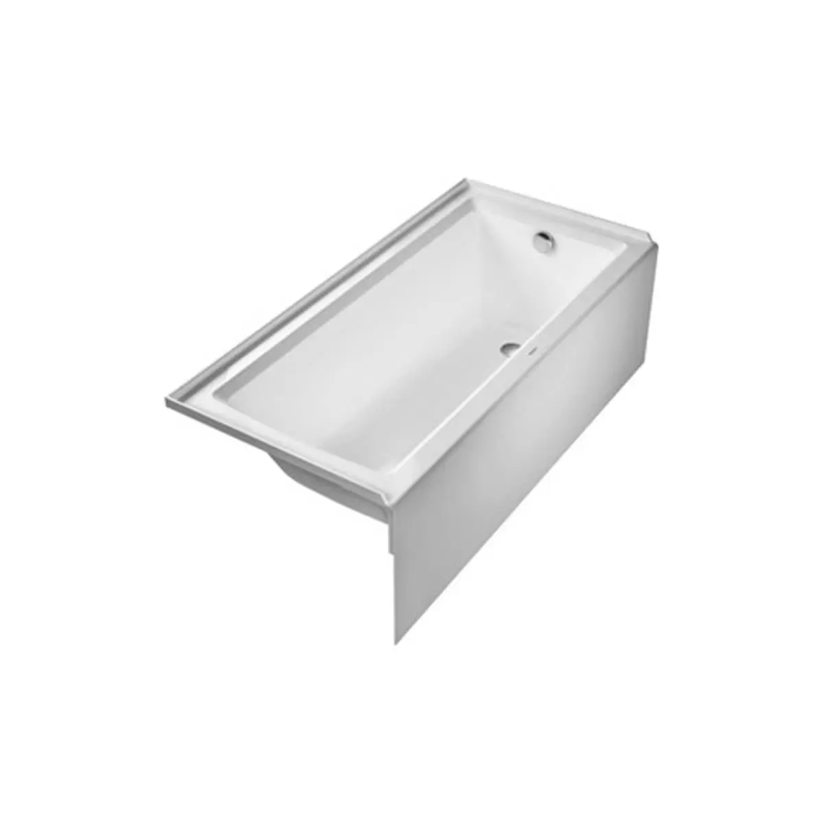 212 MAIN Duravit Architec Rectangle Soaking Tub - 66x32 inches Rectangular Soaking Bathtub with Integrated Drain, Home Improvement Bathroom Fixture Accessory