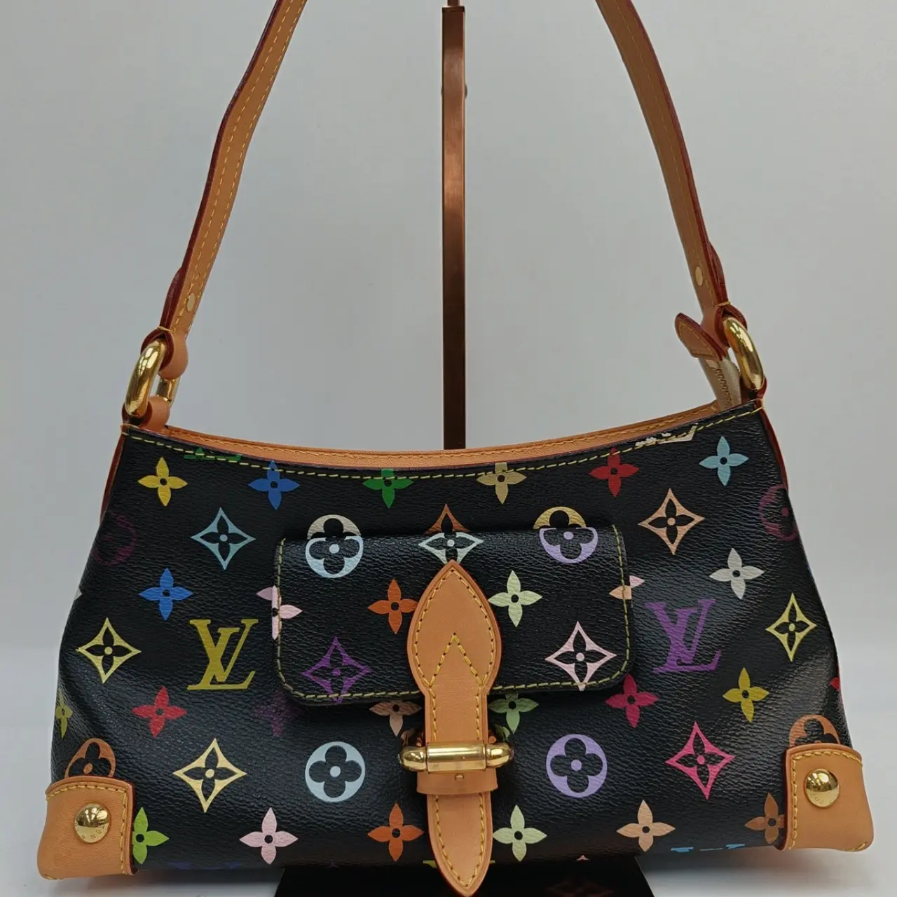 Pre-owned Louis Vuitton canvas Shoulder Bags Monogram Multicolore Eliza Shoulder Bag Black【BF 12Z】XP01994