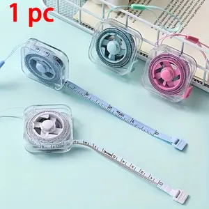 A Cute Soft Tape Measure of 2 Meters/6 Feet, Featuring a Portable Retractable Locking Mechanism And Clear Centimeter/Inch Markings - Ideal for Sewing, Home Use, Waist, Chest, And Height Measurements - Durable And Easy to Store Retractable Measuring Tape
