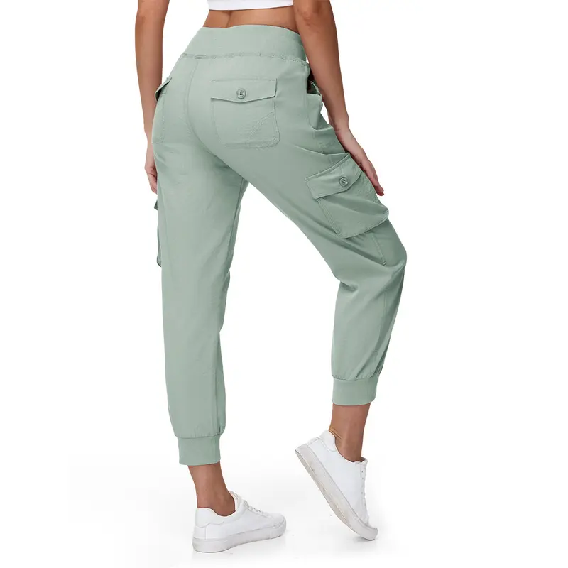 【Creator's Pick】YSENTO Women's Cargo Pants Casual Lightweight Hiking Outdoor Pants Quick Dry Travel Sweatpants Joggers Elastic Waist With Multiple Pockets #swimweek #outdoorfun