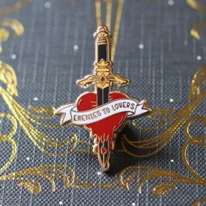 Enemies to Lovers Romance Reader Hard Enamel Pin
