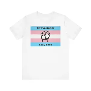 Trans Rights, Lifting Weights Tee, Funny Workout Shirt, Gym Wear, Unique Gift for Fitness Lovers, Unisex Exercise Tee