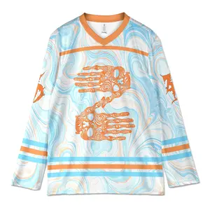Trippy Waves: Zeds Dead "Marble Flow" Hockey Jersey ,Zeds Dead Rave Jersey, Skeleton Hand Hockey Shirt, Trippy Edm Festival Outfit