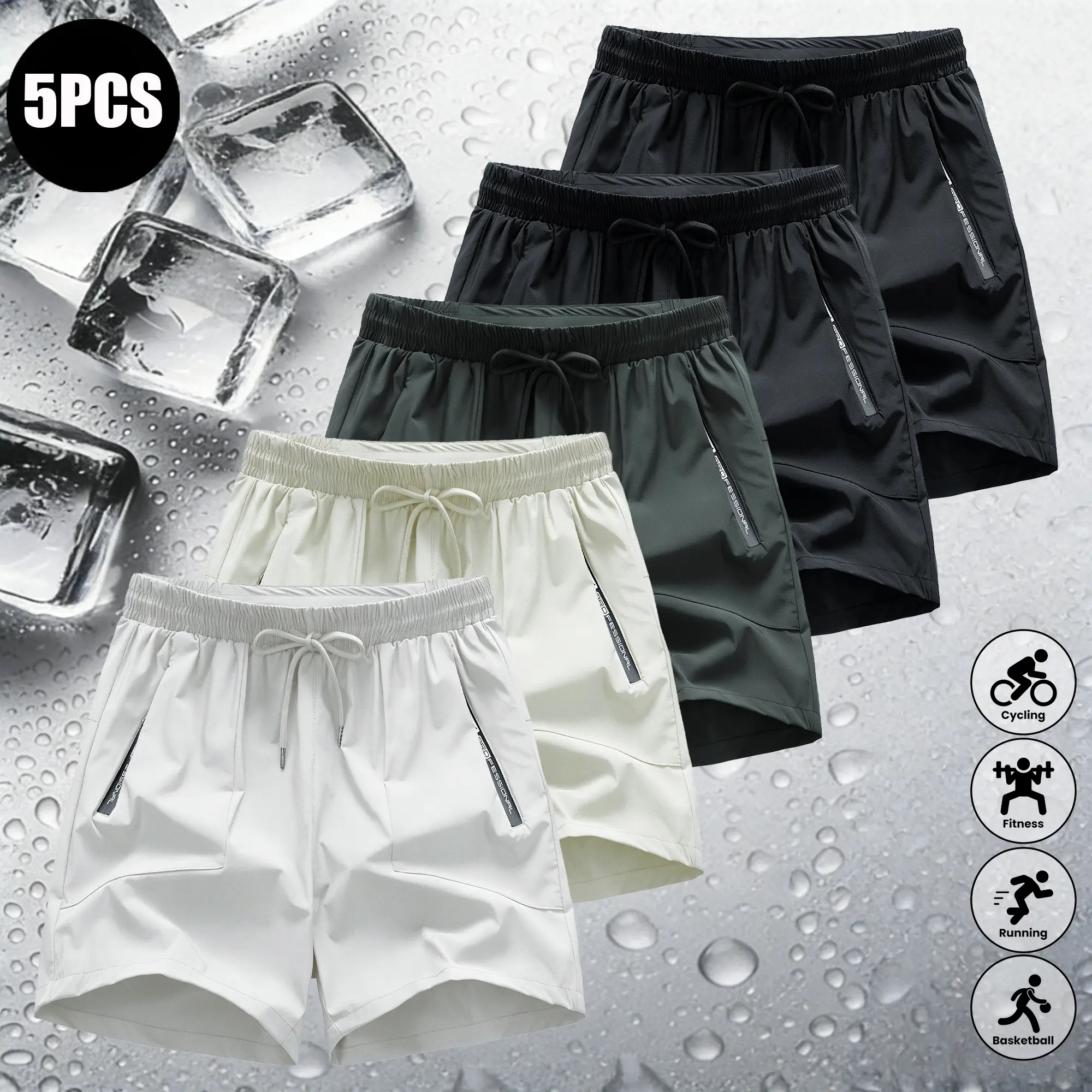 Black + Black + Army Gray + Beige + White