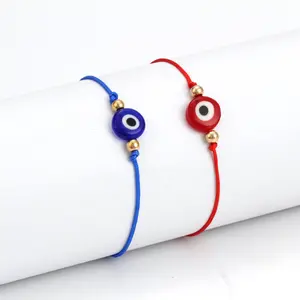 Evil Eye Woven Bracelet — Lucky Couple's Wristband, Tourist Souvenir & Small Gift,summervibes