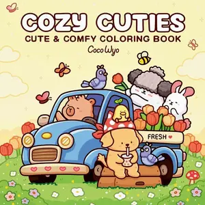 Cozy Cuties: Coloring Book for Adults and Kids (Cozy Spaces Coloring)   Paperback – February 4, 2025