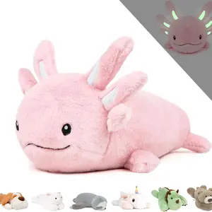 【Pink Axolotl】Niuniu Daddy 26" | 5LB Sloth Weighted Stuffed Animals for Adults Kids, Large Brown Sloth Weighted Lap Animal Plush Toy, Giant Body Pillow with Bag Stickers as Gift for Christmas Birthday Holidays