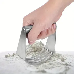 1pc, Dough Blender And Cutter, Stainless Steel Professional Pastry Cutter with Heavy Duty Blades, Baking Tools, Kitchen Gadgets, Kitchen Additions