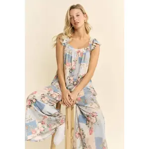 Vintage Garden Wide-Leg Jumpsuit