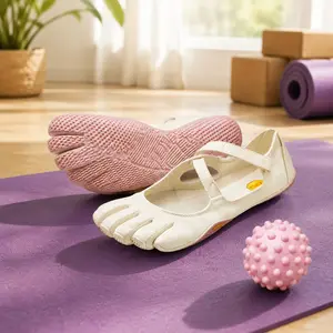 Women Mary Jane Split Five Finger Water Shoes Quick Dry Stretch Mesh Anti Slip Soft Sole Portable Barefoot Shoes for Pilates Training River Wading Daily Outdoor