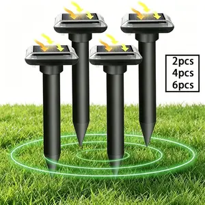 Solar-powered rodent repellent device - Bee vibration plug-and-play ultrasonic rodent repellent device - Outdoor waterproof snake repellent device - Suitable for courtyards， gardens， and farms - Electronic Pest Repellent