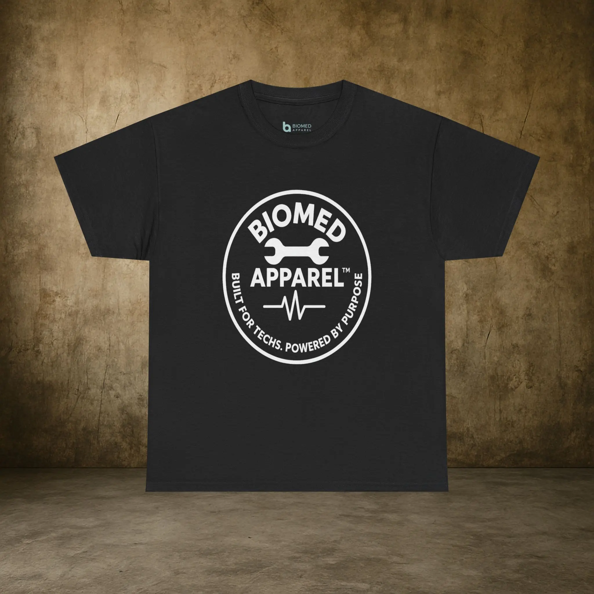 Built for Techs Powered by Purpose Shirt Inspiring HTM Tee, Biomed Engineer Gift, Hospital Tech Pride Apparel, Funny HTM Shirt Cotton Menswear