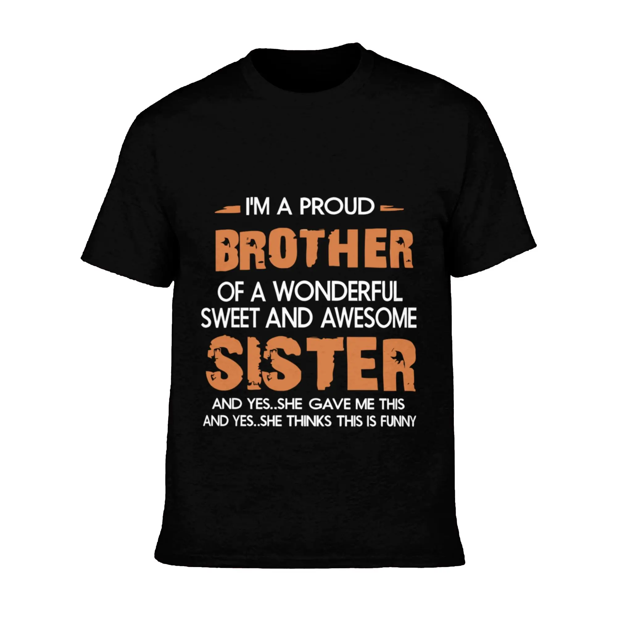Herren-T-Shirt „Bruder und Schwester“ – Freizeitkleidung mit Rundhalsausschnitt Casual Classic