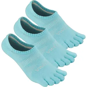 No Show Toe Socks for Men Women COOLMAX Five Finger Socks Athletic Running Ankle Low Cut 5 Toe Socks (3Pairs)