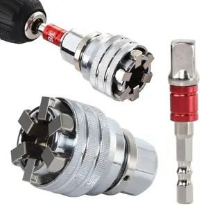 Multi-Function Universal Socket Wrench Tool - Universal Maintenance Tool,Adjustable Universal Socket Wrench for 3/8'' Driver Ratchet Torque Wrench & Power Drill